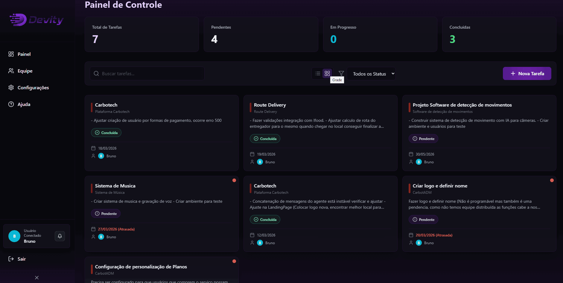 Devity Módulo Kanban
